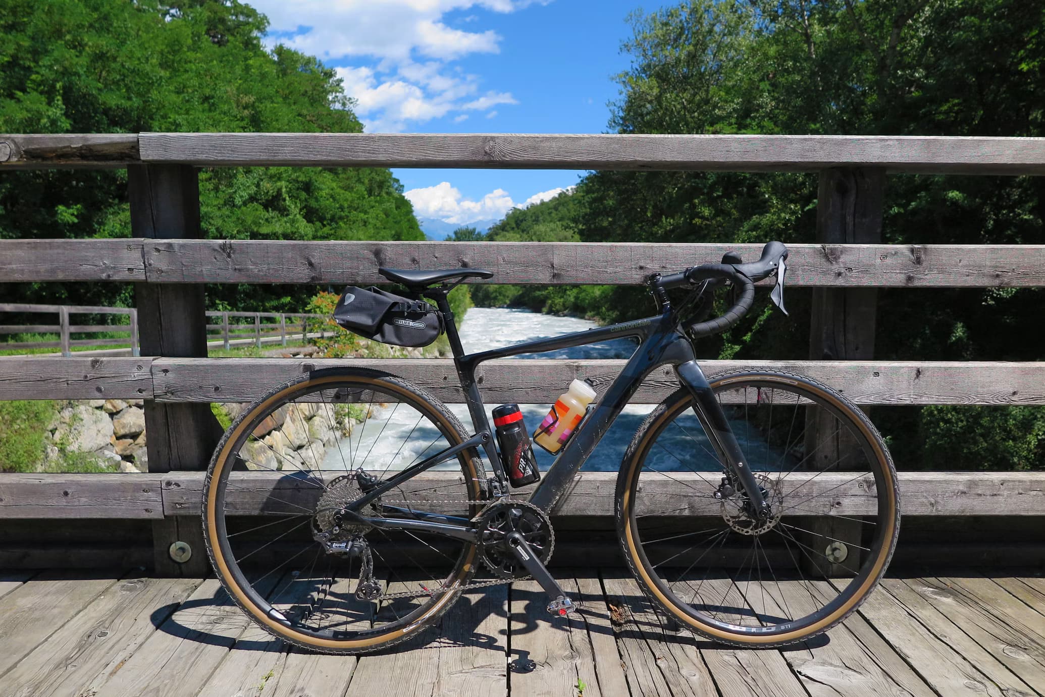 A cyclist with a freshly repaired bike